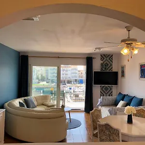 Appartement 80 M2,port Rhodes D-2 Chambres, Terrasse Panoramique, Vue Sur Le Canal Principal D’empuriabrava, Empuriabrava